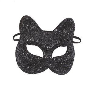 Venetian Cat Mardi Gras Mask / Black